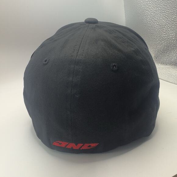 One Industries Flexfit Hat Sherman Black/Red Design L XL Moto Motocross BMX - Picture 5 of 5